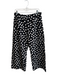 Maeve Size 32 Black & White Viscose Polka Dots 4 Pocket Zip Fly Wide Leg Pants Black & White / 32