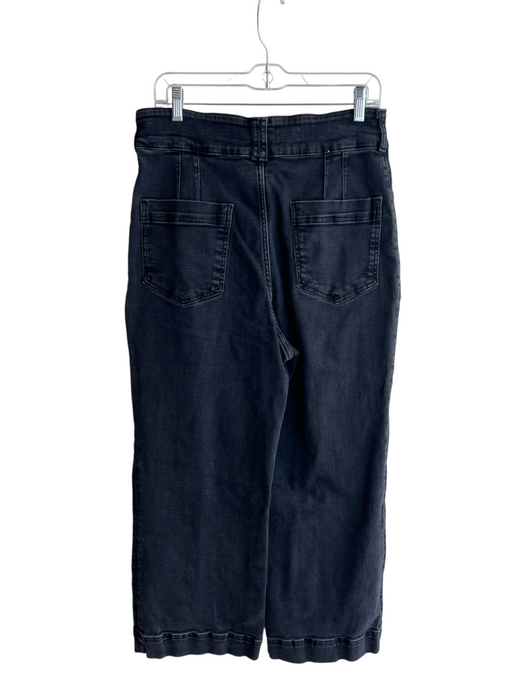 Pilcro Size 32 Grey Cotton Blend High Rise Zip Fly 5 Pocket Wide Leg Jeans Grey / 32