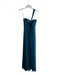 Amsale Size 4 Teal Silk Sleeveless Pleated Detail Bow Detail Back Zip Dress Teal / 4