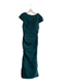 Alex Evenings Size 6 Green No Fabric Tag V Neck Pleated Accent Back Zip Dress Green / 6