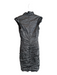 Nicole Miller Size 6 Grey Polyester Sleeveless rouched detail V Neck Dress Grey / 6
