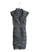 Nicole Miller Size 6 Grey Polyester Sleeveless rouched detail V Neck Dress Grey / 6