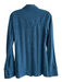 Pilcro Size S Blue Polyester Long Sleeve Collar Ribbed Button Down Top Blue / S
