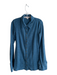 Pilcro Size S Blue Polyester Long Sleeve Collar Ribbed Button Down Top Blue / S