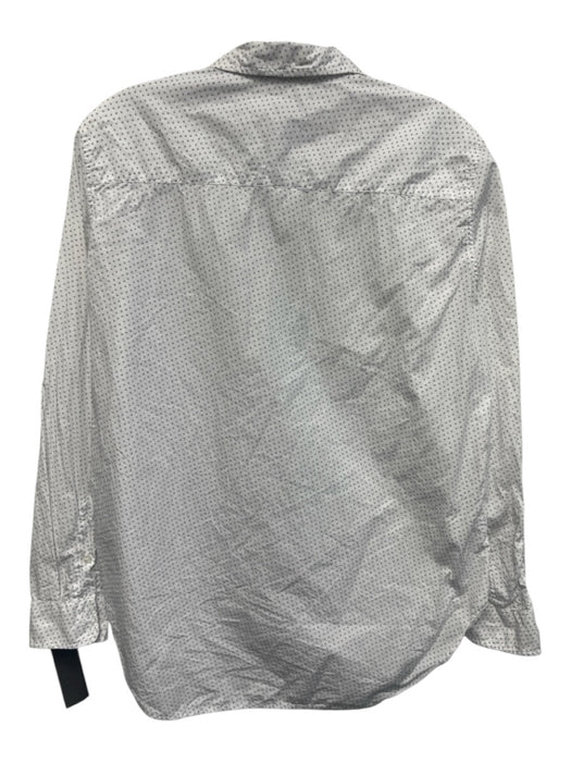 Frank & Eileen Size Small White Print Cotton Hearts Button Down Long Sleeve Top White Print / Small