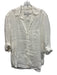 Frank & Eileen Size Medium White Linen Button Down Long Sleeve Collared Top White / Medium