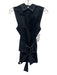 Derek Lam 10 Crosby Size 4 Black Cotton White stitching Sleeveless Wrap Top Black / 4