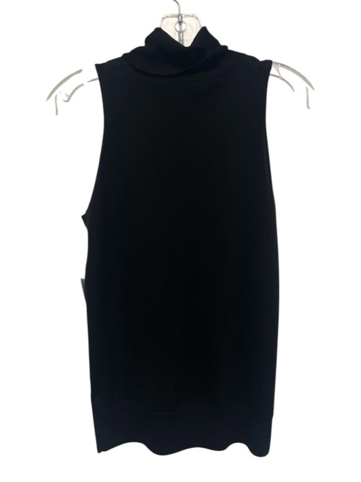 Trina Turk Size Est. Small Black Wool Sleeveless Turtle Neck Knit Top Black / Est. Small