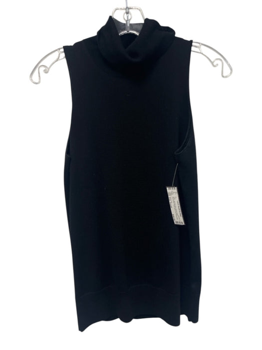 Trina Turk Size Est. Small Black Wool Sleeveless Turtle Neck Knit Top Black / Est. Small