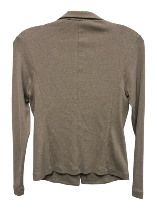 Fabiana Filippi Size XS Beige Cotton Blend Long Sleeve Snap Cardigan Beige / XS