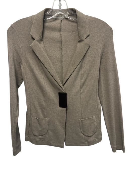 Fabiana Filippi Size XS Beige Cotton Blend Long Sleeve Snap Cardigan Beige / XS