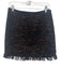 Ganni Size 38 Black & Multi Wool Blend Tweed Speckled Fringe hem Mini Skirt Black & Multi / 38