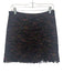 Ganni Size 38 Black & Multi Wool Blend Tweed Speckled Fringe hem Mini Skirt Black & Multi / 38