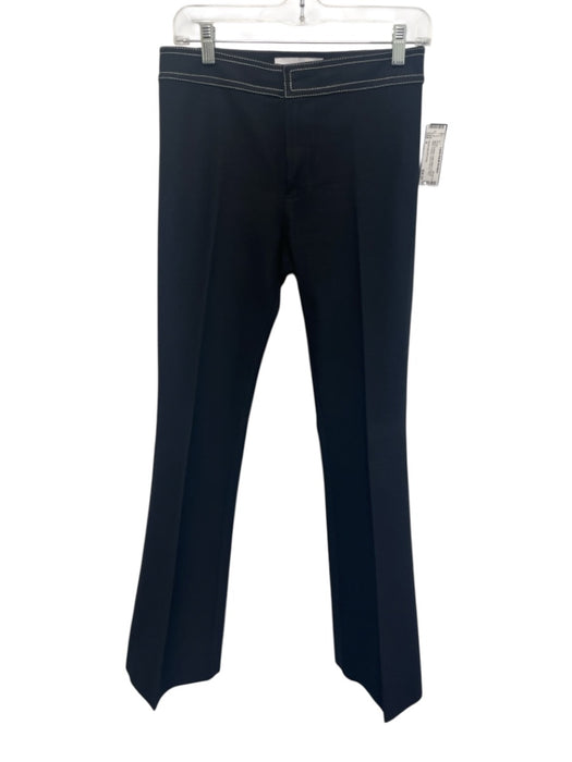 Derek Lam 10 Crosby Size 4 Black & White Cotton Blend Contrast Stitch Pants Black & White / 4