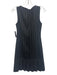 Charles Nolan Size 4 Dark Gray & White Wool Blend Pinstripe Sleeveless Dress Dark Gray & White / 4