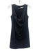 Charles Nolan Size 4 Dark Gray & White Wool Blend Pinstripe Sleeveless Dress Dark Gray & White / 4