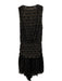 Ramy Brook Size 4 Black & Gold Polyester Sleeveless Wrap V Neck Draped Dress Black & Gold / 4