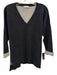 Vince Size XS Gray Cotton & Wool 3/4 Sleeve Rib Knit V Neck Sweater Gray / XS