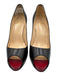 Christian Louboutin Shoe Size 39 Black Leather Peep Toe Stiletto Pumps Black / 39