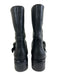 Rag & Bone Shoe Size 39 Black Pebble Leather Silver Hardware Square Toe Boots Black / 39