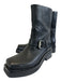 Rag & Bone Shoe Size 39 Black Pebble Leather Silver Hardware Square Toe Boots Black / 39