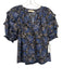 Ulla Johnson Size 4 Blue, Black, Blush Cotton Floral Short Sleeve Top Blue, Black, Blush / 4