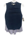 Veronica Beard Size Medium Navy & Blue Cotton Blend Knit Sleeveless Top Navy & Blue / Medium