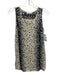 Vince Size XS Cream & Black Silk Animal Print Sleeveless Tank Top Cream & Black / XS