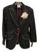 Moschino Cheap & Chic Size 12 Black White stitching Buttons Application Jacket Black / 12