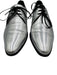 Celine Shoe Size 36.5 Silver Leather Metallic Lace Up Flat Closed Toe Shoes Silver / 36.5