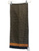 Black, Yellow, Orange Silk Geometric Frayed Hem scarf Black, Yellow, Orange / One Size