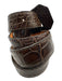 JP Brown Leather Croc Embossed Buckle Belts Brown / Est. Large