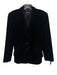 Escada Size 40 Black Cotton Velvet Stitch Detail 2 Button Blazer Jacket Black / 40