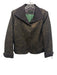 Etro Size 48 Black & Gold Wool & Polyester Metallic Thread Buttons Collar Jacket Black & Gold / 48