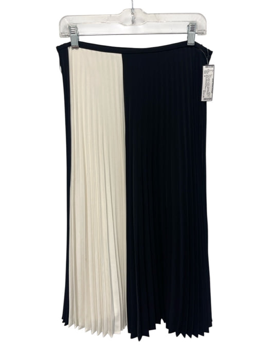 Proenza Schouler White Label Size 8 Black & White Polyester Side Zip Midi Skirt Black & White / 8