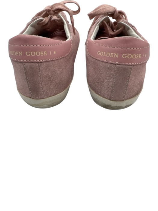 Golden Goose Shoe Size 37 Pink & Cream Leather Lace Up Glitter Sneakers Pink & Cream / 37