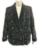 Fendi 365 AS IS Black & Brown Cotton Paisley Vintage 2 Button Men's Blazer Black & Brown / 40