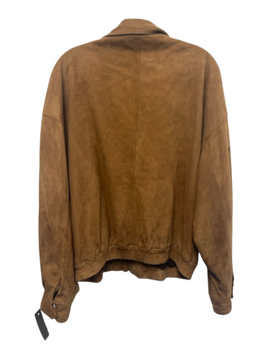 Brooks Brothers AS IS Size L Brown Suede Solid Zipper Emmett Jacket Brown / L