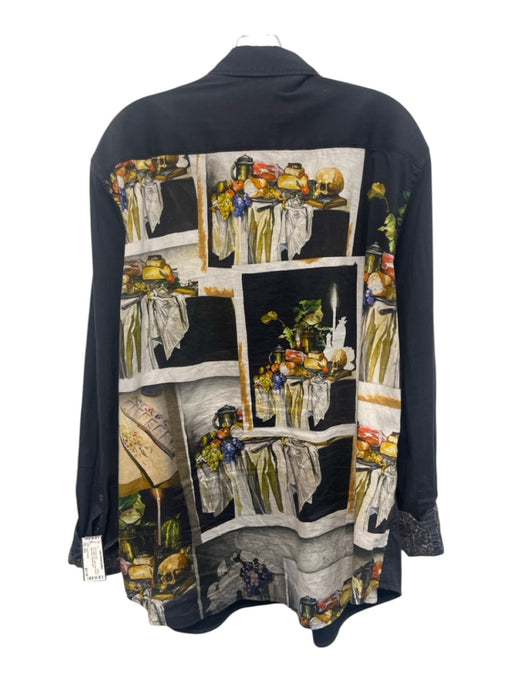 Robert Graham Size XXL Gray & Multi-Color Cotton Back Graphic Long Sleeve Shirt Gray & Multi-Color / XXL