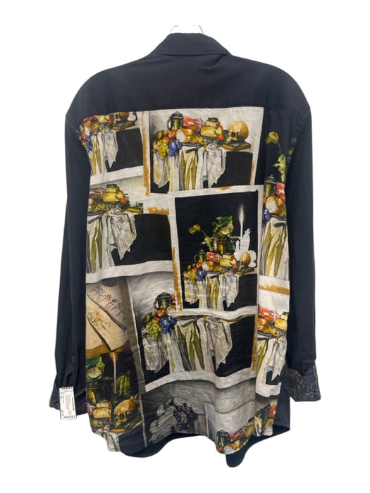 Robert Graham Size XXL Gray & Multi-Color Cotton Back Graphic Long Sleeve Shirt Gray & Multi-Color / XXL