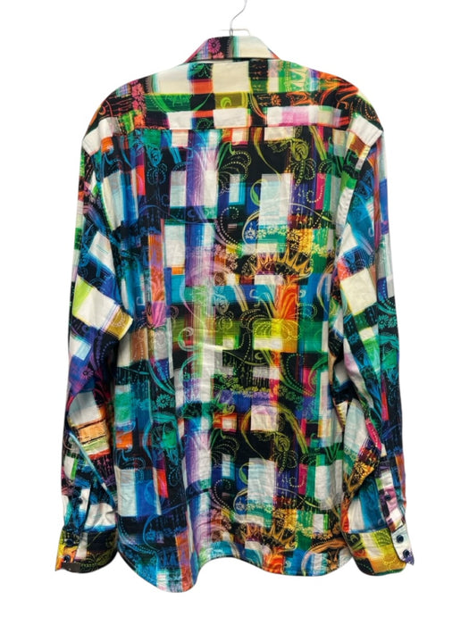Robert Graham Size 2XL White & Multi Cotton All Over Print Long Sleeve Shirt White & Multi / 2XL