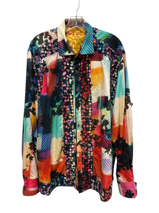 Robert Graham Size 2XL Red & Multi Cotton All Over Print Men's Long Sleeve Shirt Red & Multi / 2XL