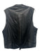 Bally Size XL Black Leather Solid Buckle Detail Buttons Men's Vest Black / XL