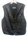 Bally Size XL Black Leather Solid Buckle Detail Buttons Men's Vest Black / XL