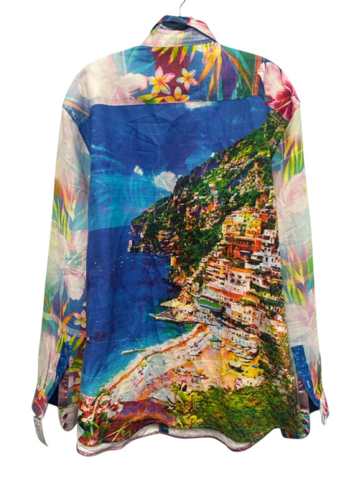 Robert Graham Size 2XL Black & Multi Cotton All Over Print Long Sleeve Shirt Black & Multi / 2XL