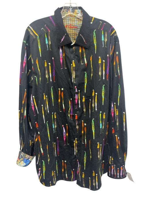 Robert Graham Size 2XL White & Multi Cotton Floral Button Down Long Sleeve Shirt White & Multi / 2XL