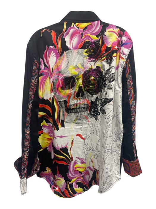 Robert Graham Size XL Black & Multi Cotton All Over Print Long Sleeve Shirt Black & Multi / XL