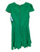 Alice + Olivia Size 4 Green Polyester Cap Sleeve Exposed Zipper Above Knee Dress Green / 4