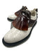 Prada Shoe Size 9.5 White & Brown Leather Two Tone Dress Men's Shoes White & Brown / 9.5