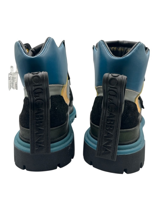 Dolce & Gabbana Shoe Size 45 Black & Blue Suede Solid Sneaker Strap Men's Shoes Black & Blue / 45